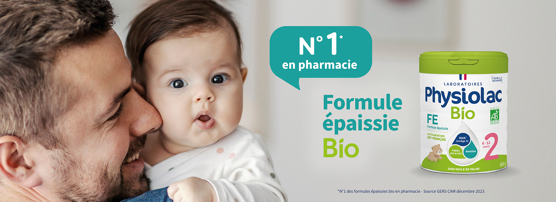Papa et bébé Formule épaissie lait Physiolac